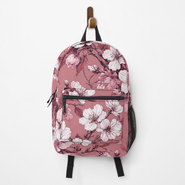 Item preview, Dusty Rose White Blossom Vintage Floral designed and sold by IntelliMindDesigns.