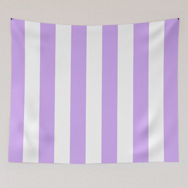 Item preview, Lavender and White Cabana Stripes – Bold Coastal Pattern designed and sold by RishabhArts1.