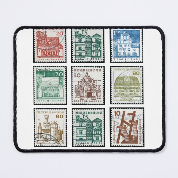 Item preview, Vintage Stamp Aesthetic – Retro Architecture & Postal Art Design designed and sold by scanusha1979.