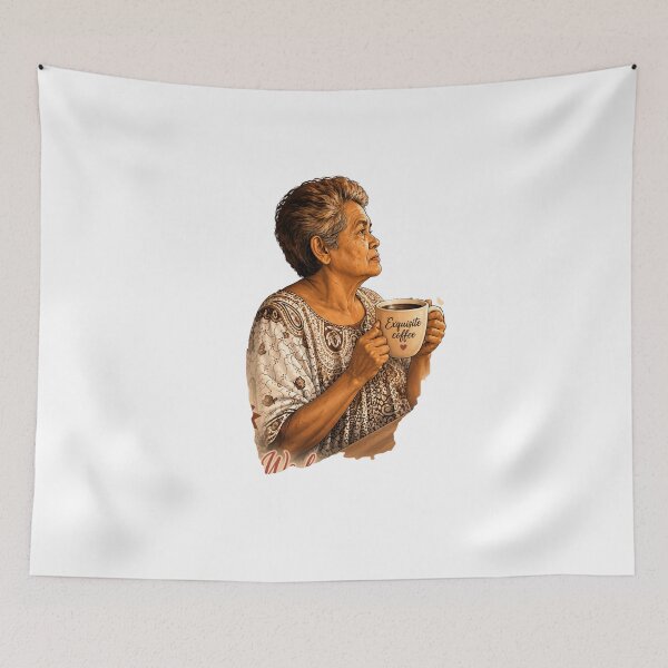 Item preview, Exquisite Coffee- Elegant Mother Portrait Art designed and sold by LC&LCPlatform.