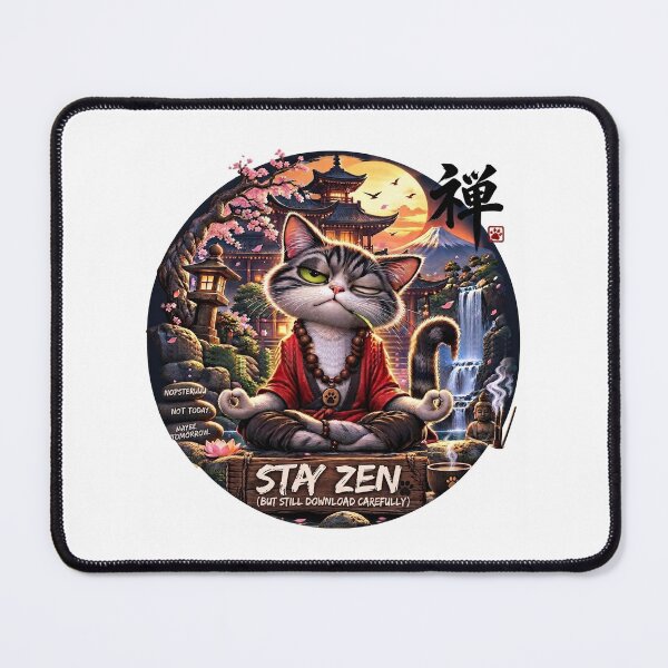 Item preview, Stay Zen - Funny Meditating Cat Nopsteruuu Edition designed and sold by Csaba1983.