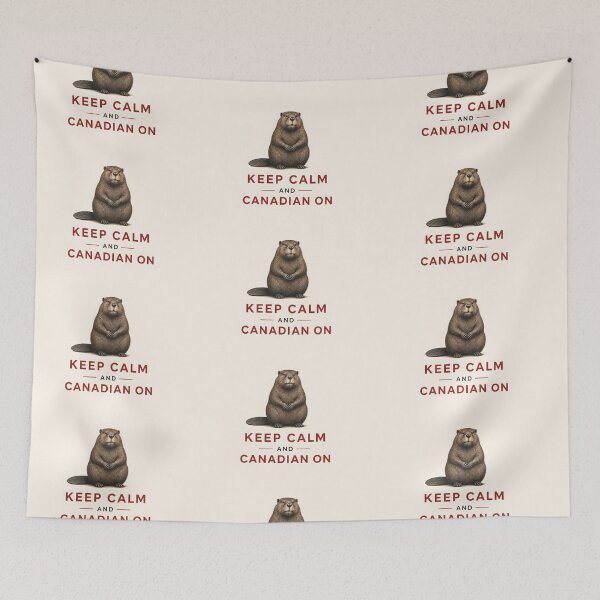 Item preview, Vintage Canadian Beaver Keep Calm and Canadian On designed and sold by Sybille-Yates.