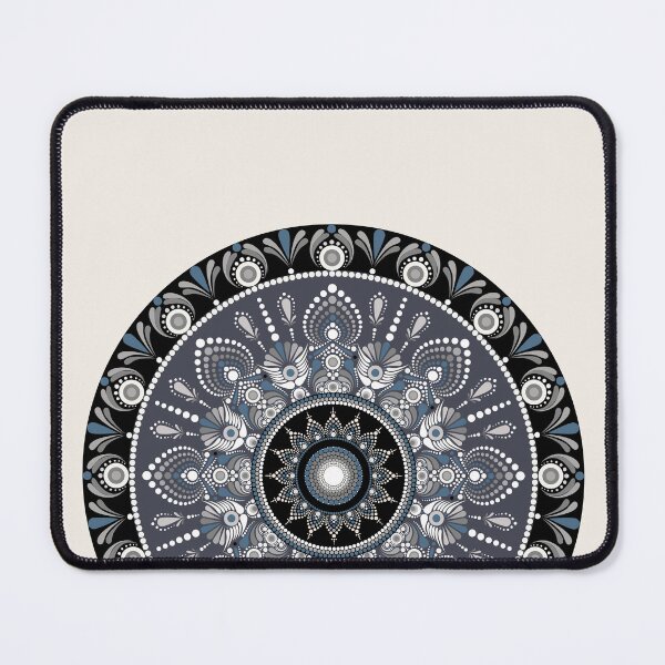 Item preview, Elegant Charcoal Blue Mandala – Intricate Thai Inspired Geometric Pattern designed and sold by NongKhaoYai.
