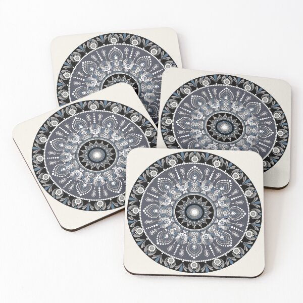 Item preview, Elegant Charcoal Blue Mandala – Intricate Thai Inspired Geometric Pattern designed and sold by NongKhaoYai.