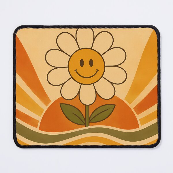 Item preview, Retro 70s Groovy Daisy Sunset - Vintage Floral Poster Wall Art designed and sold by Day Dreamer.