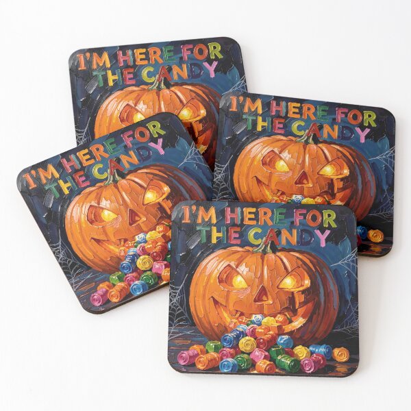 Item preview, I'm Here For The Candy Funny Halloween Pumpkin designed and sold by Serene Strokes Art.