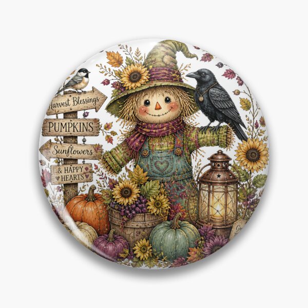 Item preview, Happy hearts scarecrow designed and sold by Talpha.