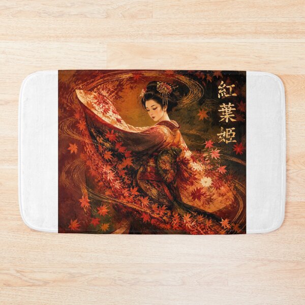 Item preview, Autumn Geisha | Japanese Maple Leaf Kimono Art designed and sold by kaxymax.