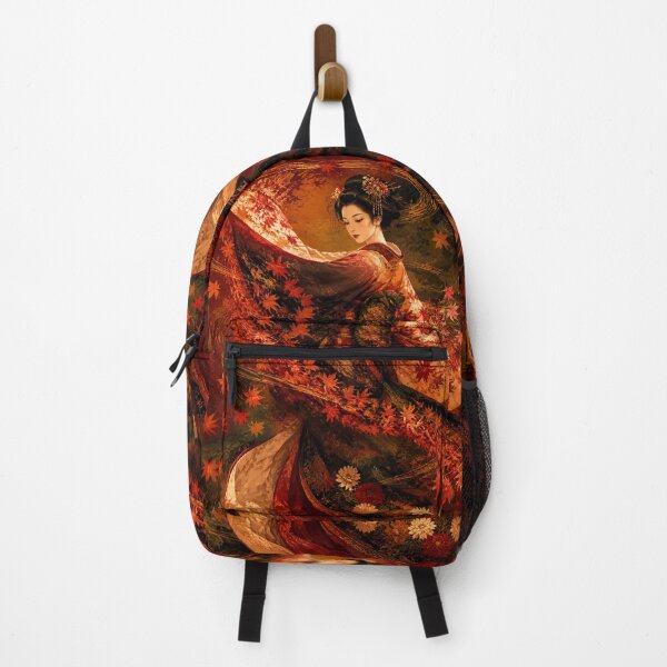 Item preview, Autumn Geisha | Japanese Maple Leaf Kimono Art designed and sold by kaxymax.