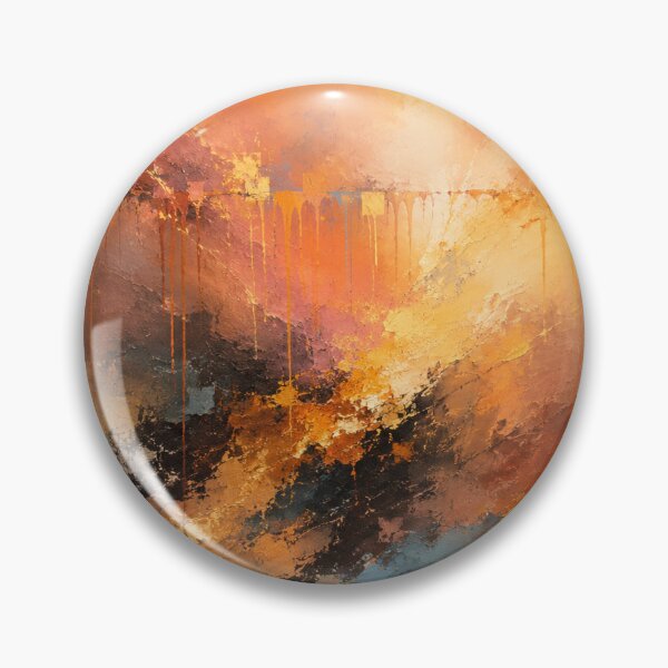 Item preview, Solstice Ember - Amber & Gold Abstract Landscape Print designed and sold by Joey Santiago.