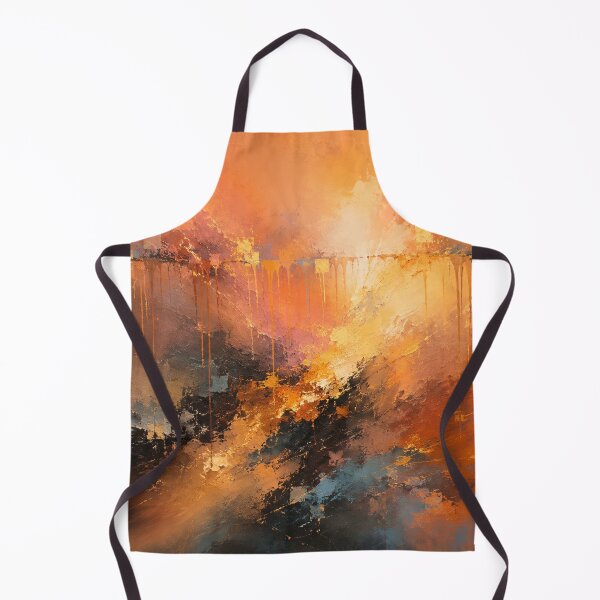 Item preview, Solstice Ember - Amber & Gold Abstract Landscape Print designed and sold by Joey Santiago.