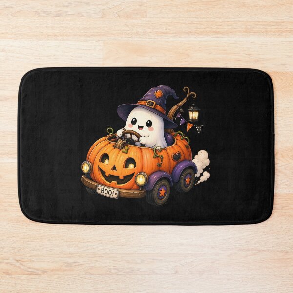 Item preview, Boo! Cute Ghost Pumpkin Car designed and sold by trendspatterns.