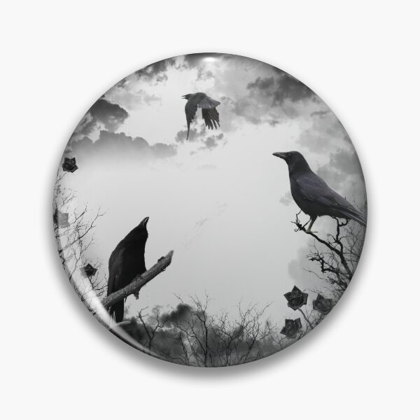 Item preview, dark gothic design with crows and black roses designed and sold by creationsforyu.
