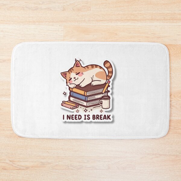 Item preview, Cute sleeping cat study break design designed and sold by Busybeesfinds.