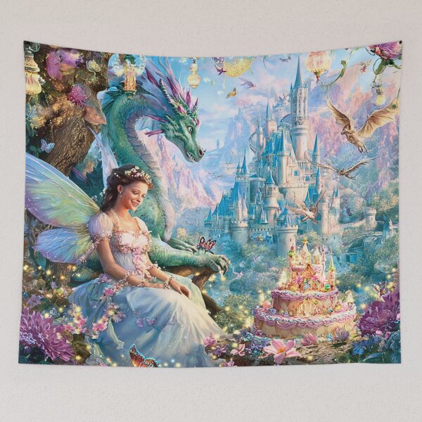 Item preview, Enchanted Fairy Dragon Birthday Kingdom designed and sold by Storybook Botanica.