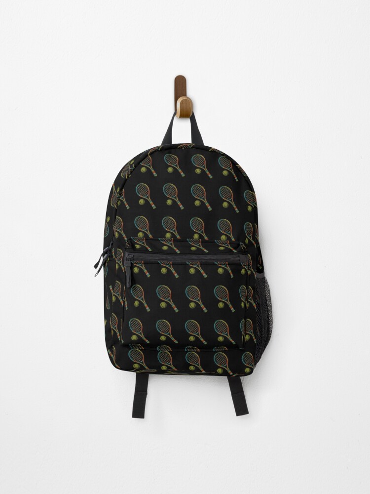 Thumbnail 1 of 3, Backpack, Retro Colorful Dotted Tennis Racket designed and sold by Moizento.