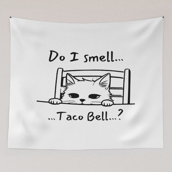 Artikelvorschau, Taco Bell Katze – Lustiges Fast-Food-Aufkleber- und Bekleidungsdesign entworfen und verkauft von DesignMyHeart.
