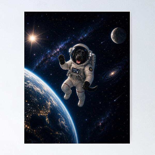 Item preview, Space Lab – Labrador Astronaut Dog designed and sold by Goodthingstree.
