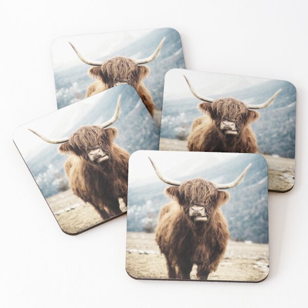 Item preview, Highland Cow Scotland Scottish Art House Gift Original Custom Love Couples Poster Wall Art Tee Design designed and sold by Cool Robot Bro..