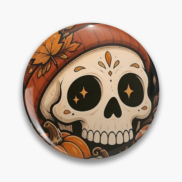 Item preview, Cozy Spooky Autumn Skull designed and sold by Fun2Fentastic.