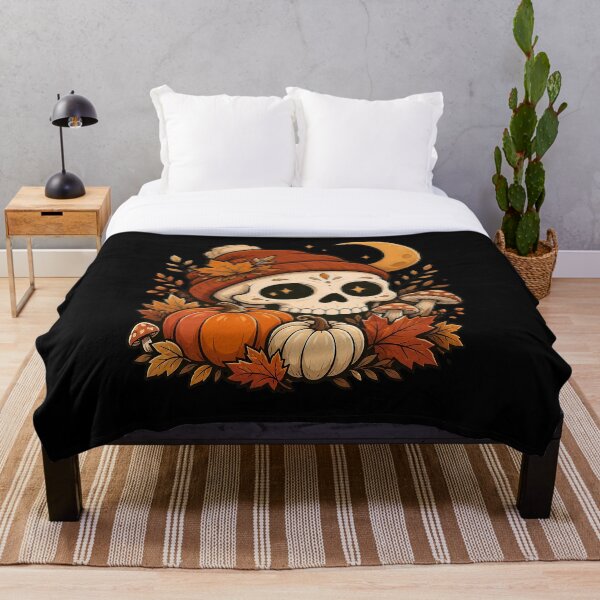 Item preview, Cozy Spooky Autumn Skull designed and sold by Fun2Fentastic.