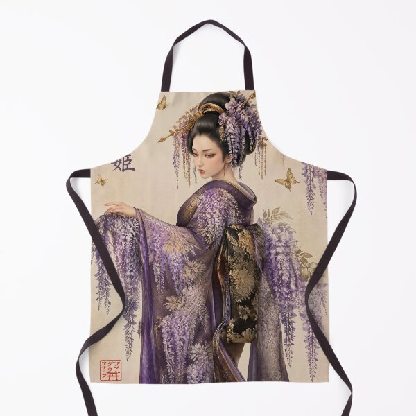 Item preview, Wisteria Geisha | Japanese Kimono & Purple Flower Art designed and sold by kaxymax.