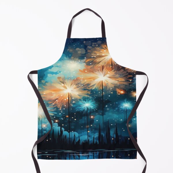 Item preview, Glowing Fireworks Flowers Night Lake Artwork designed and sold by NivyasArtistry.