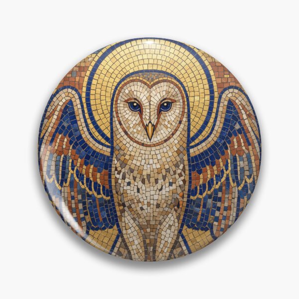 Item preview, Byzantine Mosaic Barn Owl Gold Tesserae designed and sold by The Mellonaire.