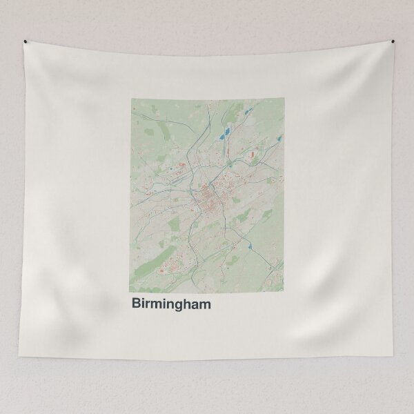 Item preview, Birmingham Minimalistic Map Art designed and sold by MapsNerd.