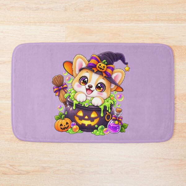 Item preview, Kawaii Corgi in Cauldron Sticker Art – Cute Chibi Halloween Illustration designed and sold by MagicMakerPh.