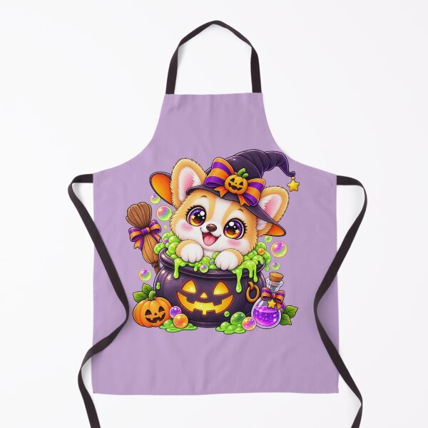 Item preview, Kawaii Corgi in Cauldron Sticker Art – Cute Chibi Halloween Illustration designed and sold by MagicMakerPh.
