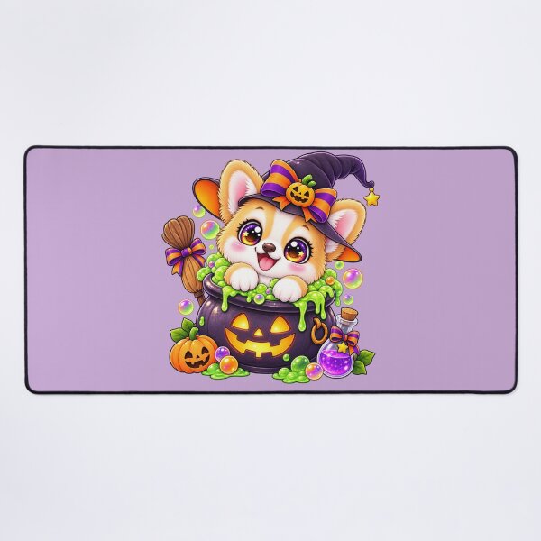 Item preview, Kawaii Corgi in Cauldron Sticker Art – Cute Chibi Halloween Illustration designed and sold by MagicMakerPh.