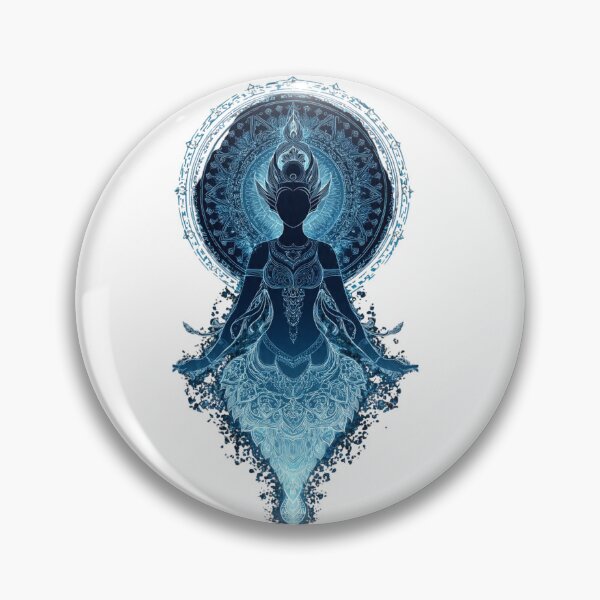 Item preview, Ethereal Blue Spiritual Goddess Mandala Silhouette  designed and sold by LC&LCPlatform.