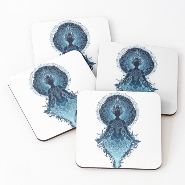 Item preview, Ethereal Blue Spiritual Goddess Mandala Silhouette  designed and sold by LC&LCPlatform.