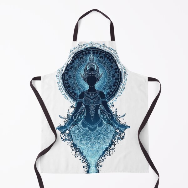 Item preview, Ethereal Blue Spiritual Goddess Mandala Silhouette designed and sold by LC&LCPlatform.
