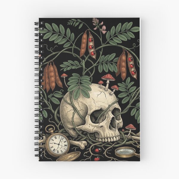 Item preview, Rosary Pea Dark Botanical Gothic Poison Plant Art designed and sold by The Wicked Herbarium.