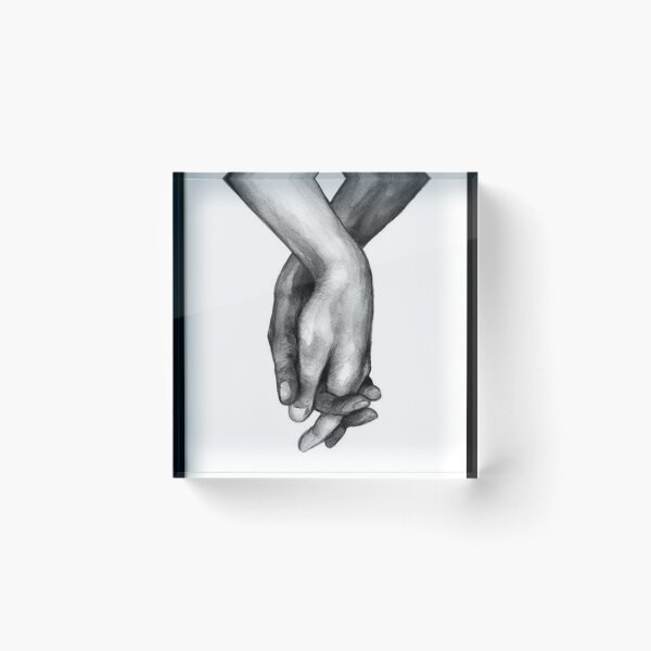 Item preview, Holding Hands House Gift Original Custom Love Couples Poster Wall Art Tee Design designed and sold by Cool Robot Bro..