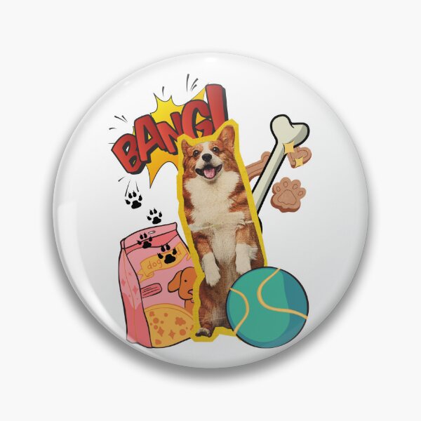 Item preview, Corgi Playing Ball Comic Style designed and sold by Mix Mood.