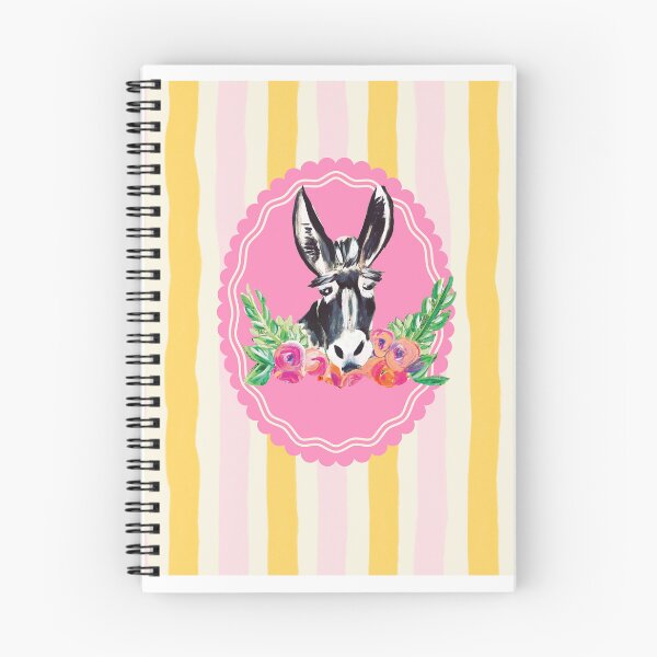 Item preview, Donkey iwith Flowers in Yellow Stripes and Pink "Kitsch" designed and sold by TinaSalazar.