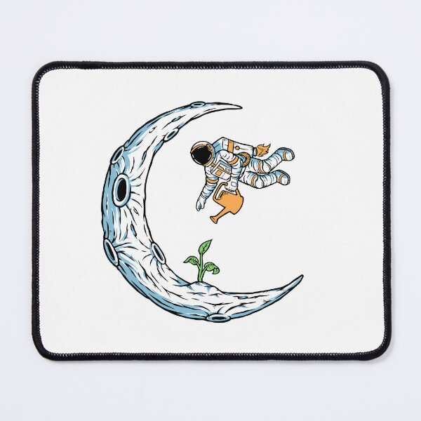 Item preview, Astronaut and Seedlings on a Crescent Moon designed and sold by TotalityDesigns.