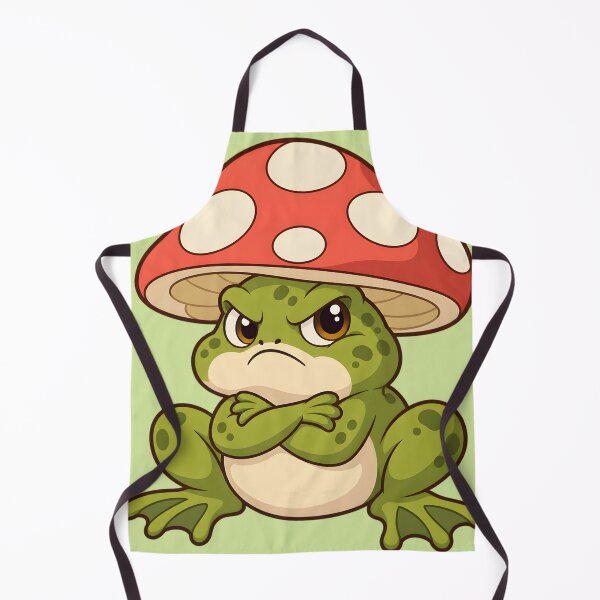 Item preview, Grumpy Mushroom Toad – Cute Fantasy Frog designed and sold by ChromaRune.