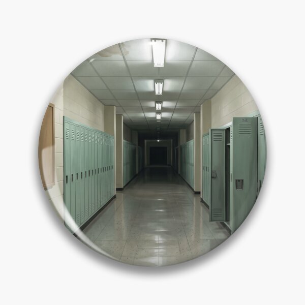 Item preview, Empty School Hallway Liminal Space Painting designed and sold by The Mellonaire.