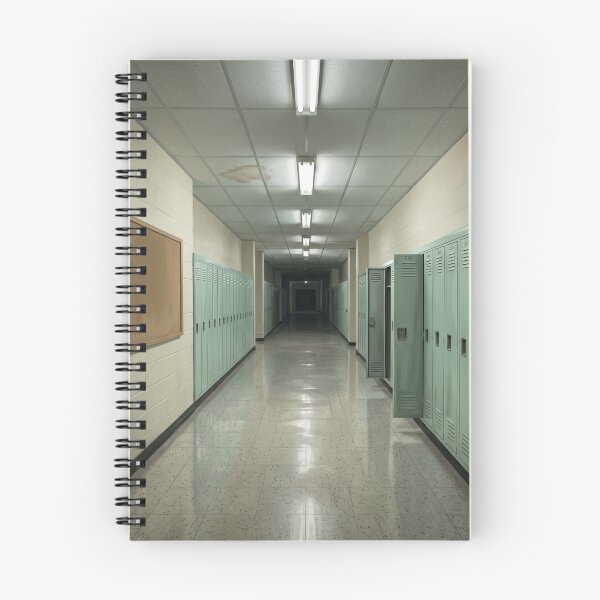 Item preview, Empty School Hallway Liminal Space Painting designed and sold by The Mellonaire.