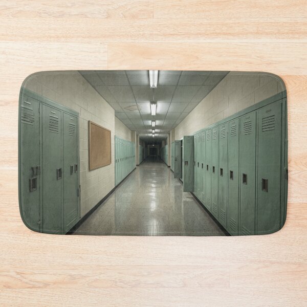 Item preview, Empty School Hallway Liminal Space Painting designed and sold by The Mellonaire.