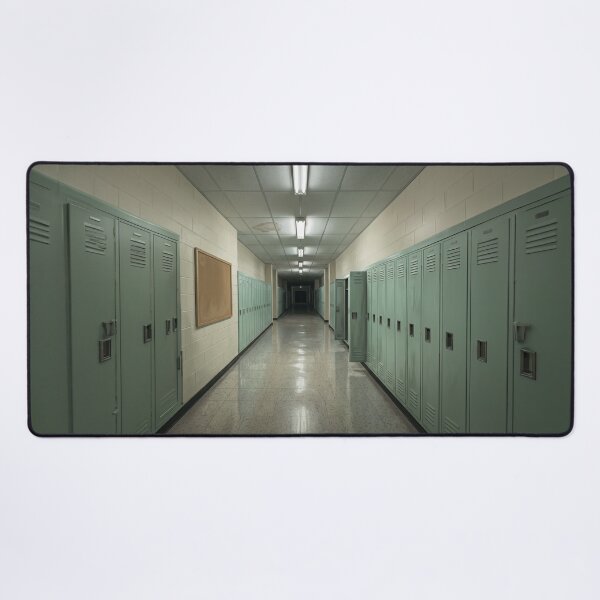 Item preview, Empty School Hallway Liminal Space Painting designed and sold by The Mellonaire.