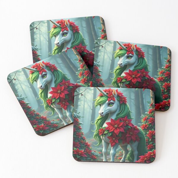 Item preview, Poinsettias Unicorn  designed and sold by StarbornPrime.