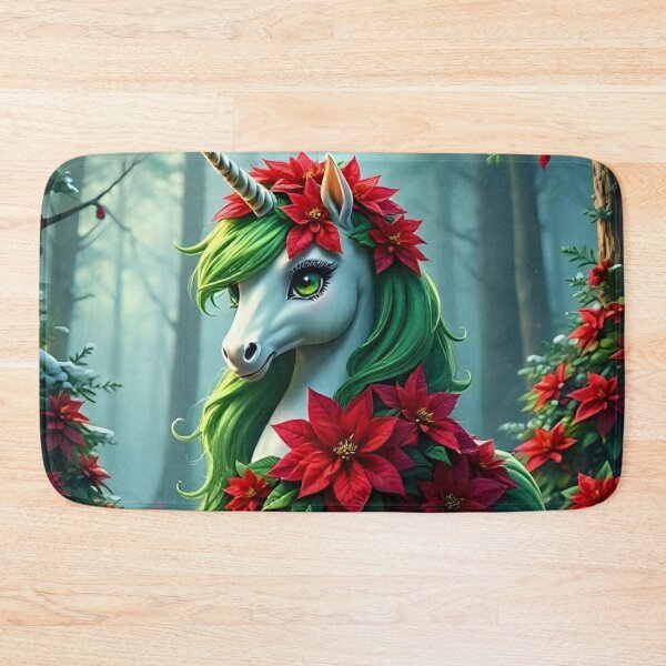 Item preview, Poinsettias Unicorn  designed and sold by StarbornPrime.