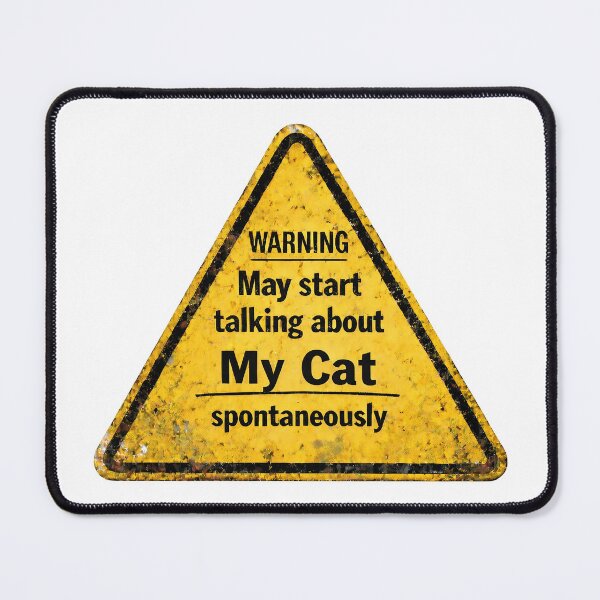 Item preview, Warning May Start Talking About My Cat Funny Cat Lover Design. designed and sold by The-T-In-Retro.