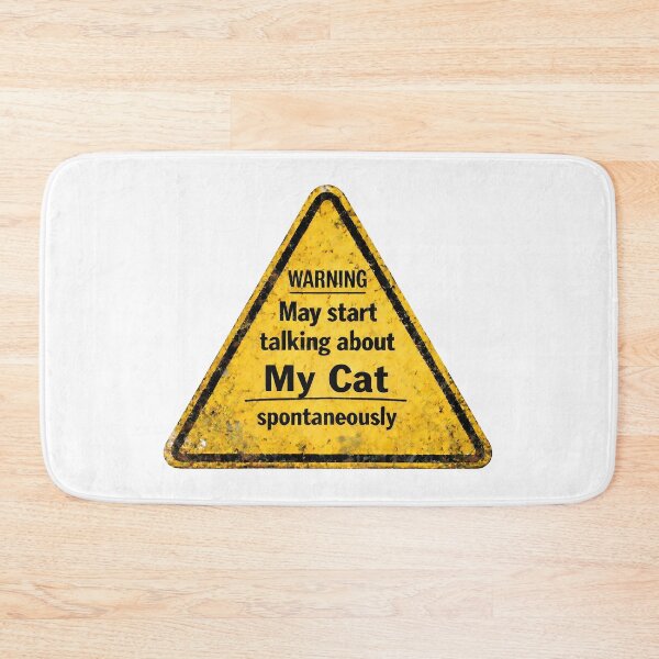 Item preview, Warning May Start Talking About My Cat Funny Cat Lover Design. designed and sold by The-T-In-Retro.