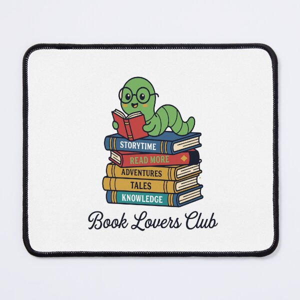 Item preview, Book Lovers Club - Cute Worm Reading Books designed and sold by shaira6831.